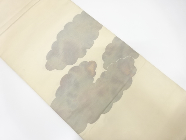 JAPANESE KIMONO / ANTIQUE FUKURO OBI / SILK / WOVEN CLOUD